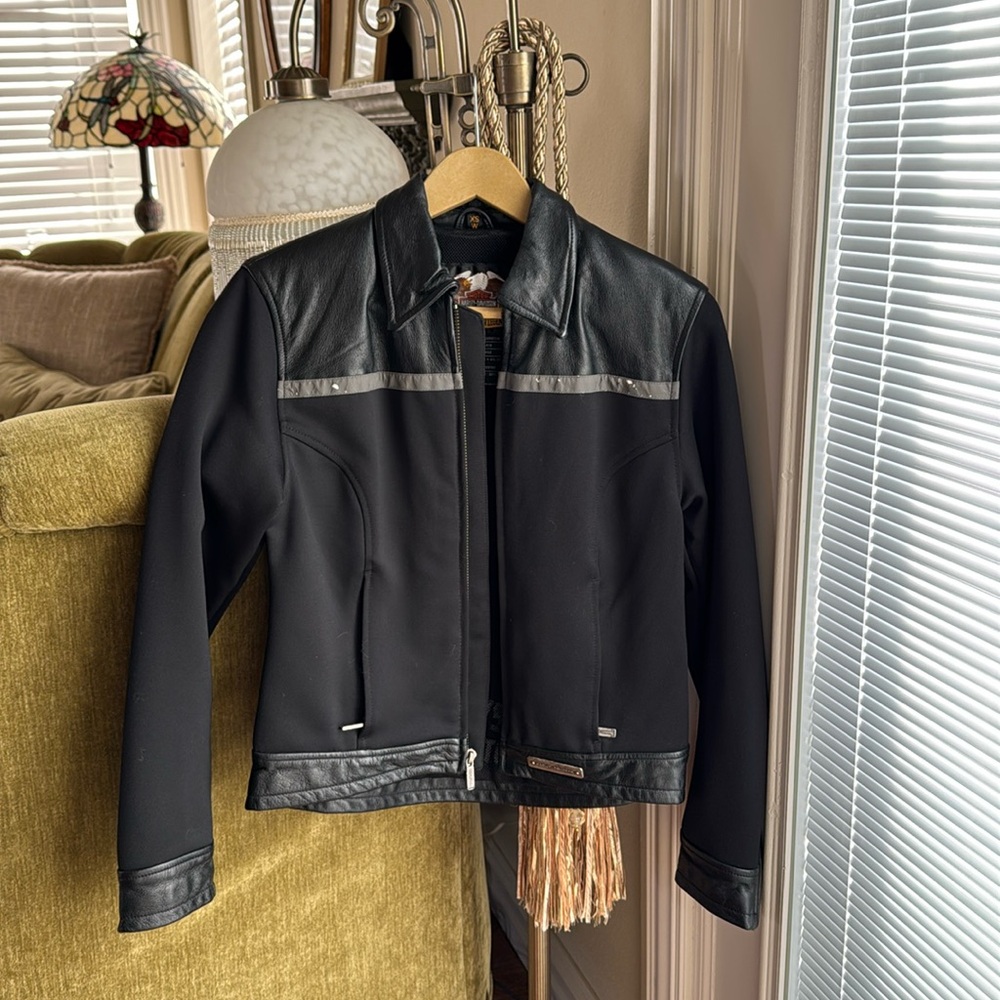 Harley Davidson Leather and Nylon Women’s Jacket XS